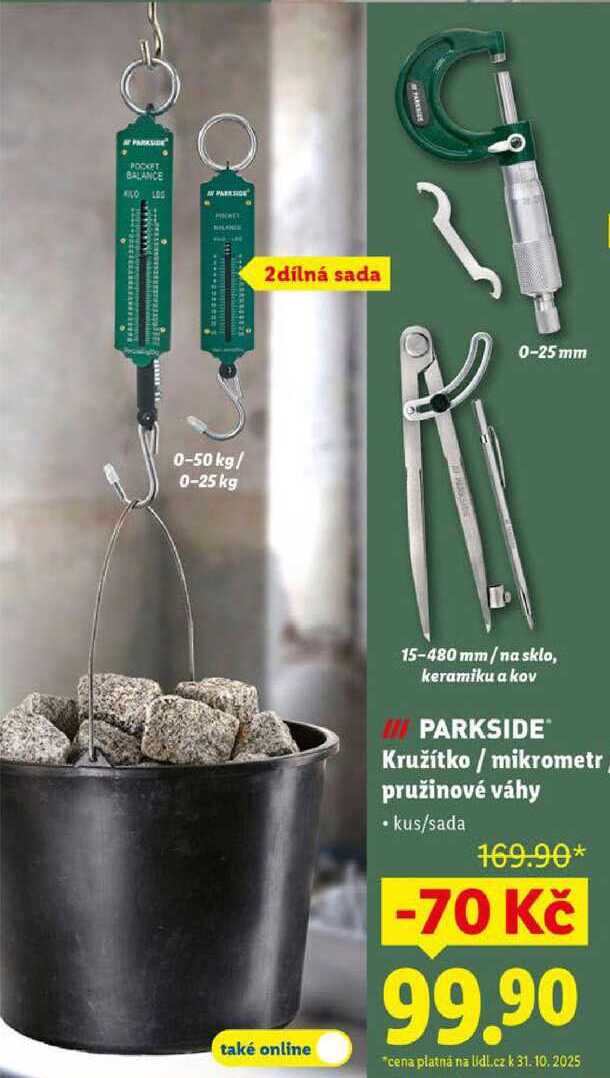 PARKSIDE Kružítko/mikrometr/pružinové váhy 