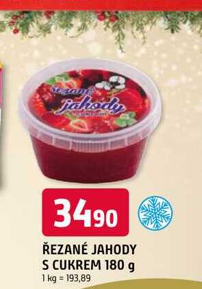ŘEZANÉ JAHODY S CUKREM 180 g