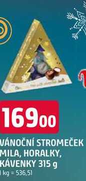 VÁNOČNÍ STROMEČEK MILA, HORALKY, KÁVENKY 315 g 