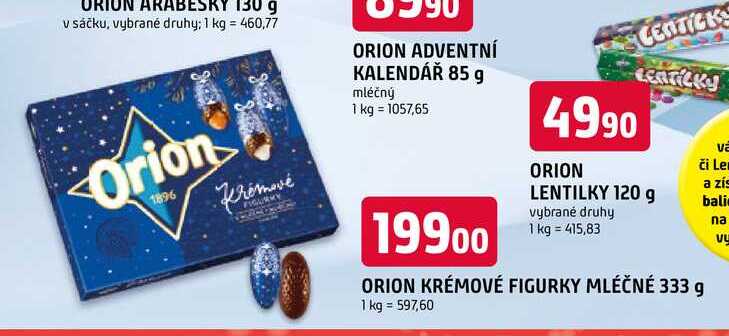 ORION KRÉMOVÉ FIGURKY MLÉČNÉ 333 g