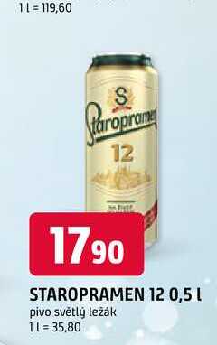STAROPRAMEN 12° 0,5 l