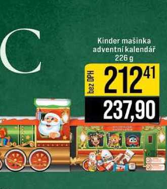 Kinder mašinka adventní kalendář 226 g