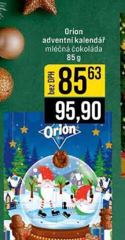 Orion adventní kalendář mléčná čokoláda 85 g