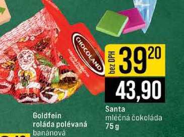 Santa mléčná čokoláda 75g 