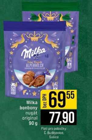 Milka bonbony nugat original 90 g