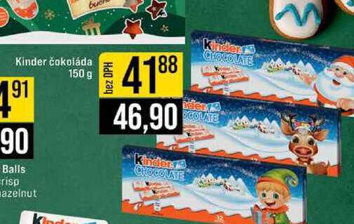 Kinder čokoláda 150 g 