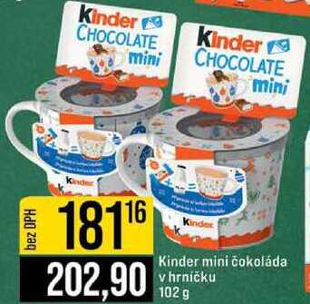 Kinder Kinder mini čokoláda v hrníčku 102 g
