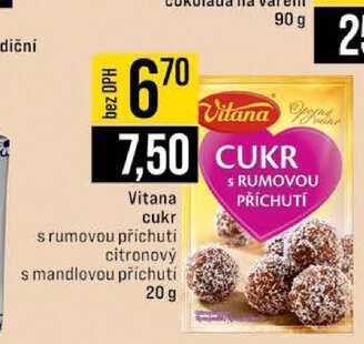 Vitana cukr s rumovou příchuti citronový s mandlovou příchutí 20 g