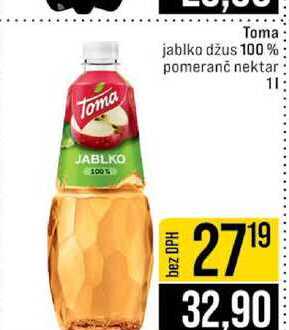 Toma jablko džus 100% pomeranč nektar 1l