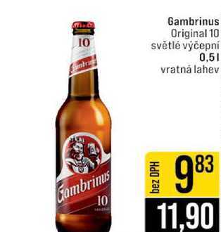 Gambrinus Original 10 světlé výčepní 0,5l v akci
