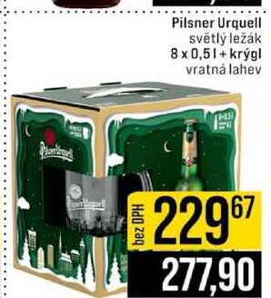 Pilsner Urquell světlý ležák 8 x 0,5l v akci