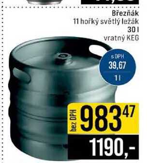 Březňák 11 hořký světlý ležák 30l v akci