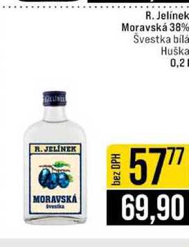 R. Jelínek Moravská 38% Švestka bílá Huška 0,2l