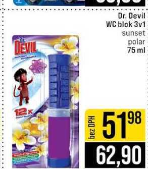 Dr. Devil WC blok 3v1 sunset polar 75 ml