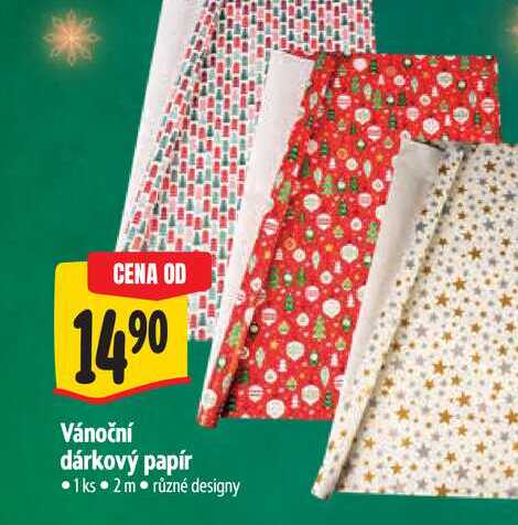   Vánoční dárkový papír 1 ks 2m 