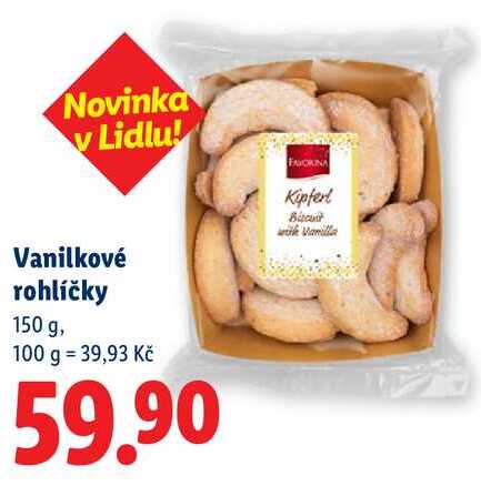 Vanilkové rohlíčky, 150 g 