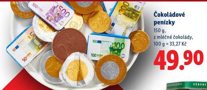 Čokoládové penízky, 150 g 
