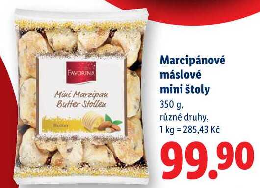 Marcipánové máslové mini štoly, 350 g