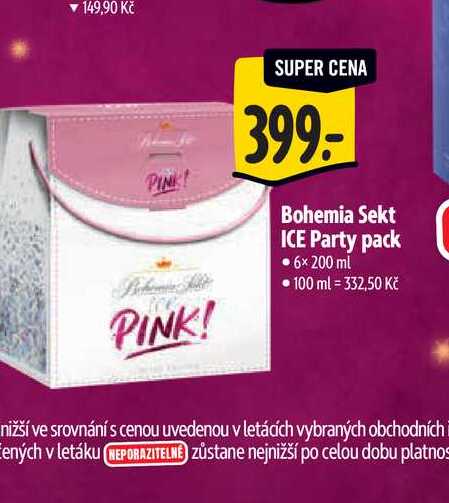 Bohemia Sekt ICE Party pack 6x 200 ml