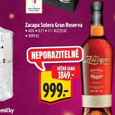   Zacapa Solera Gran Reserva 40% 0,7 l