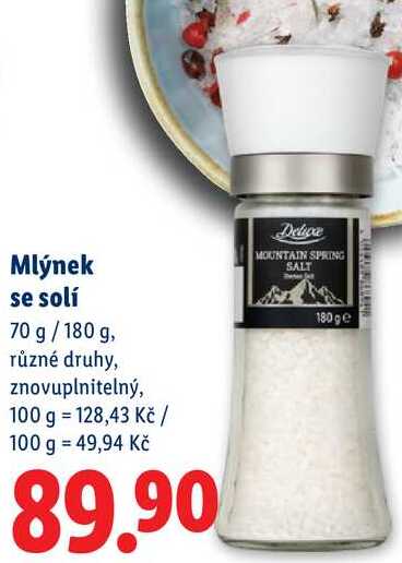 Mlýnek se solí, 70 g/180 g