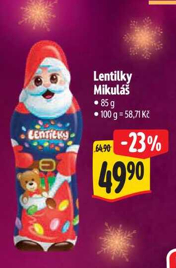 Lentilky Mikuláš 85 g