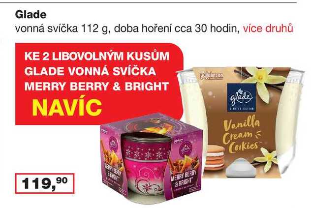 Glade vonná svíčka 112 g