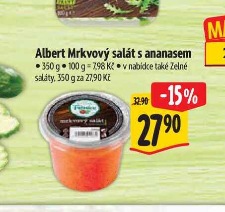 Albert Mrkvový salát s ananasem 350 g 