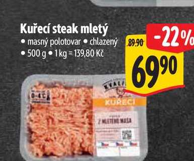 Kuřecí steak mletý 500 g