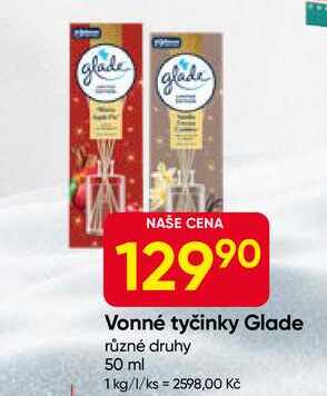 Glade Vonné tyčinky různé druhy 50 ml 