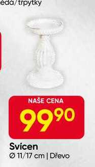 Svícen 11/17 cm | Dřevo