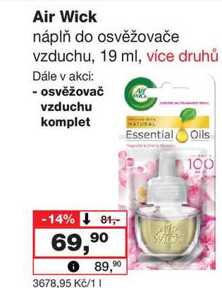 Air Wick náplň do osvěžovače vzduchu, 19 ml