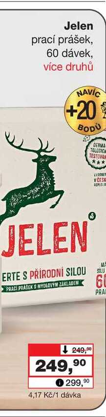 Jelen prací prášek, 60 dávek