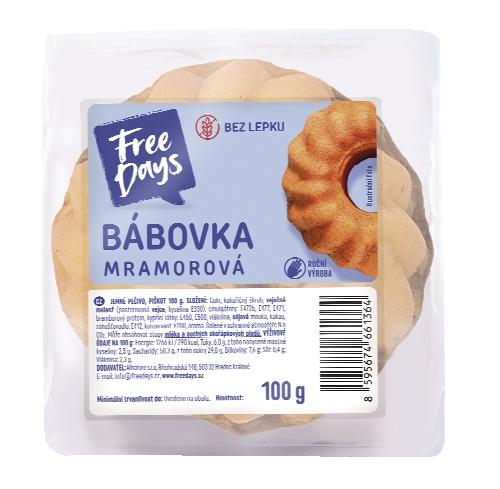 FreeDays Bábovka mramorová, 100 g