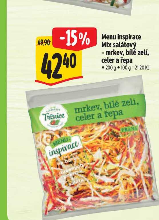   Menu inspirace Mix salátový mrkev, bílé zelí, celer a řepa 200 g 