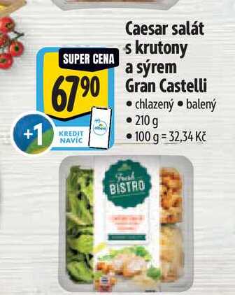 Caesar salát s krutony a sýrem Gran Castelli 210 g