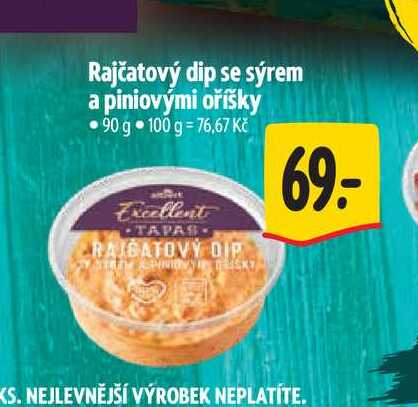 Rajčatový dip se sýrem a piniovými oříšky 90 g 