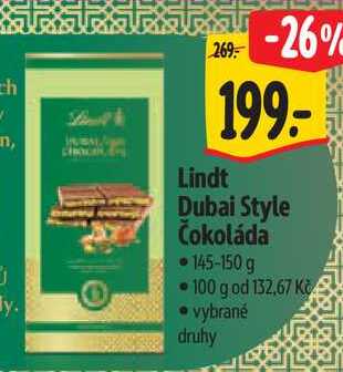 Lindt Dubai Style Cokoláda, 145-150 g