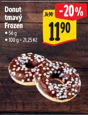 Donut tmavý Frozen, 56 g