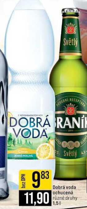 Dobrá voda ochucená různé druhy 1,5l