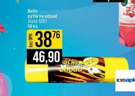 Balis pytle na odpad žluté 120l 10 ks