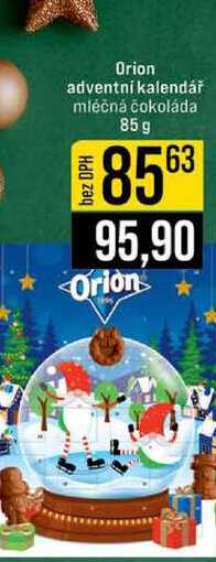 Orion adventní kalendář mléčná čokoláda 85 g