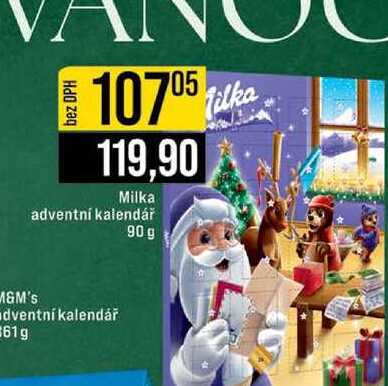 Milka adventní kalendář 90 g