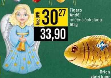Figaro Anděl mléčná čokoláda 60g
