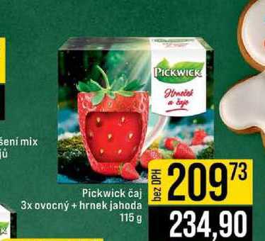 Pickwick čaj 3x ovocný + hrnek jahoda 115 g