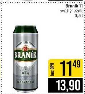 Braník 11 světlý ležák 0,5l
