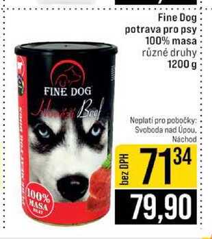 Fine Dog potrava pro psy 100% masa různé druhy 1200 g
