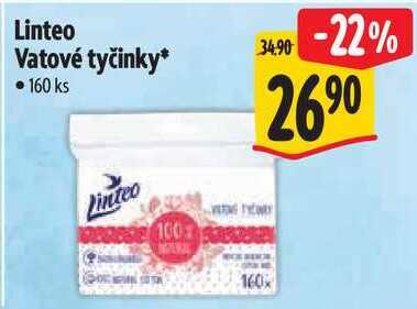 Linteo Vatové tyčinky, 160 ks 