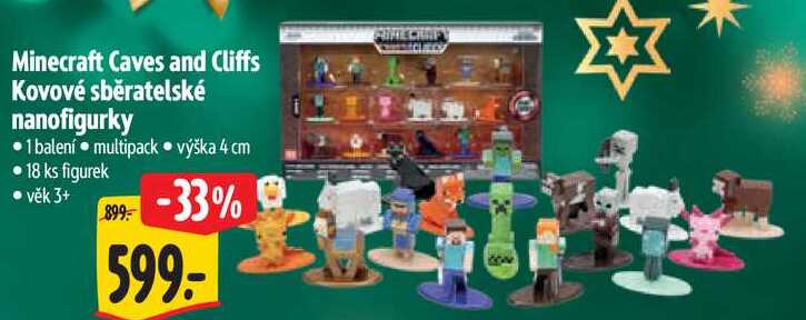 Minecraft Caves and Cliffs Kovové sběratelské nanofigurky 