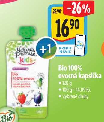 Bio 100% ovocná kapsička, 120 g
